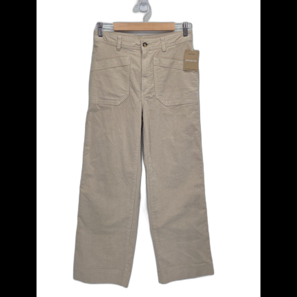 New Patagonia Wide Leg Corduroy Pants Womens 6 Pumice High Rise